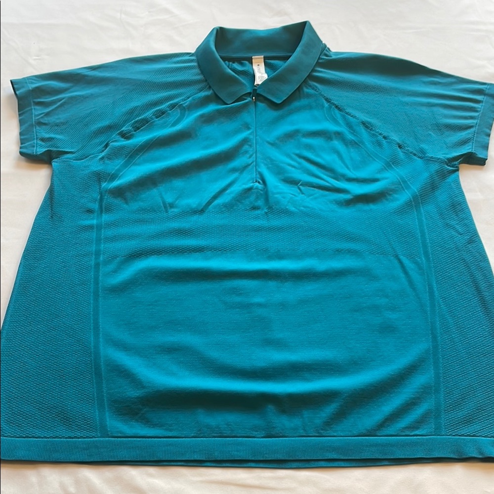 Women’s Athleta Teal Zip Polo Worn Once!